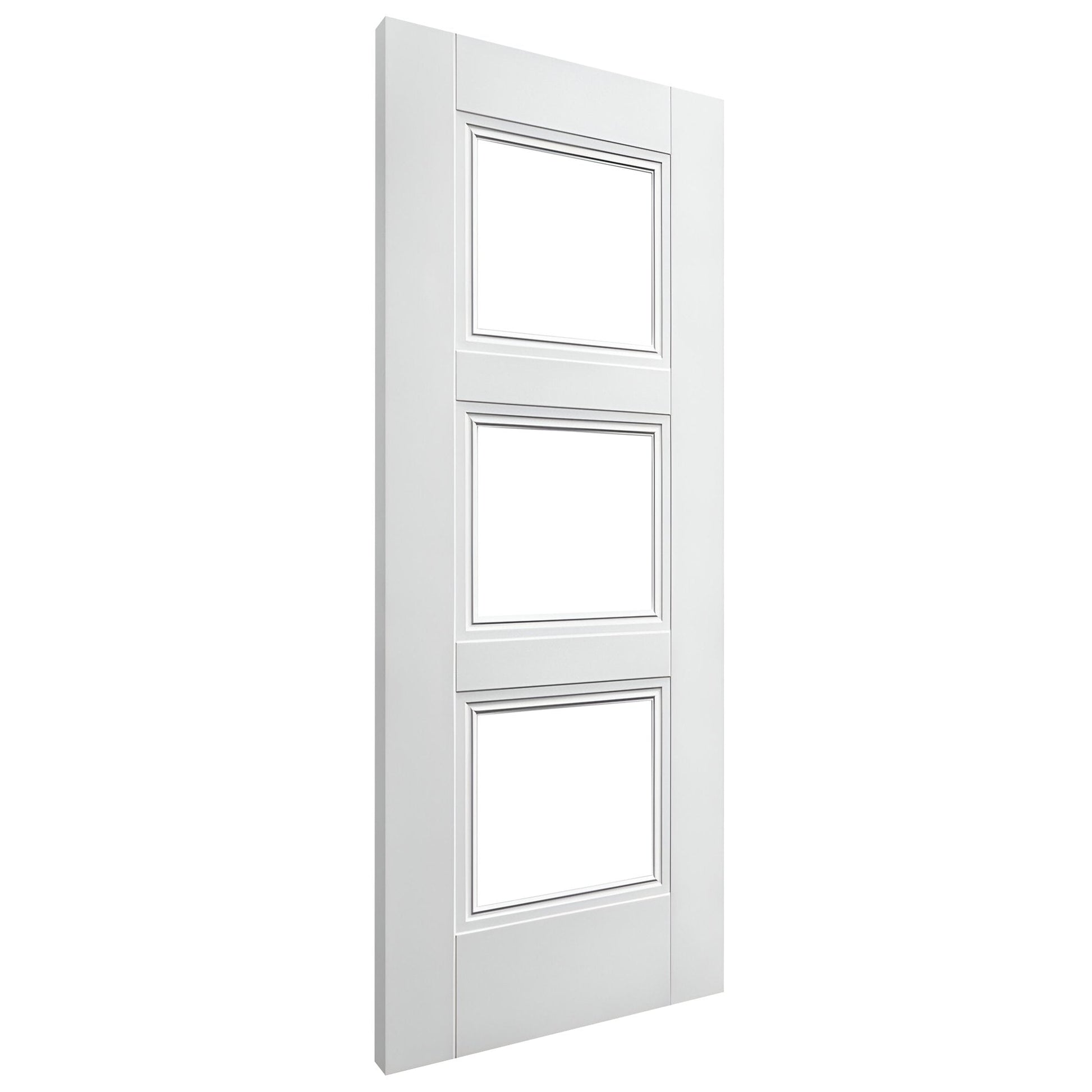 White Internal Primed Elegance Ripley 3 Light Clear Glass Made-to-Measure Door (120512)