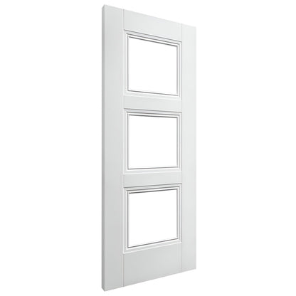 White Internal Primed Elegance Ripley 3 Light Clear Glass Made-to-Measure Door (120512)