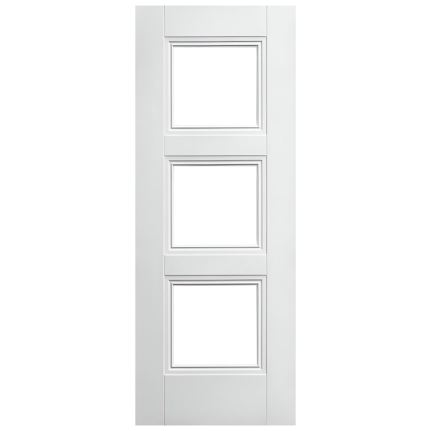 White Internal Primed Elegance Ripley 3 Light Clear Glass Made-to-Measure Door (120512)