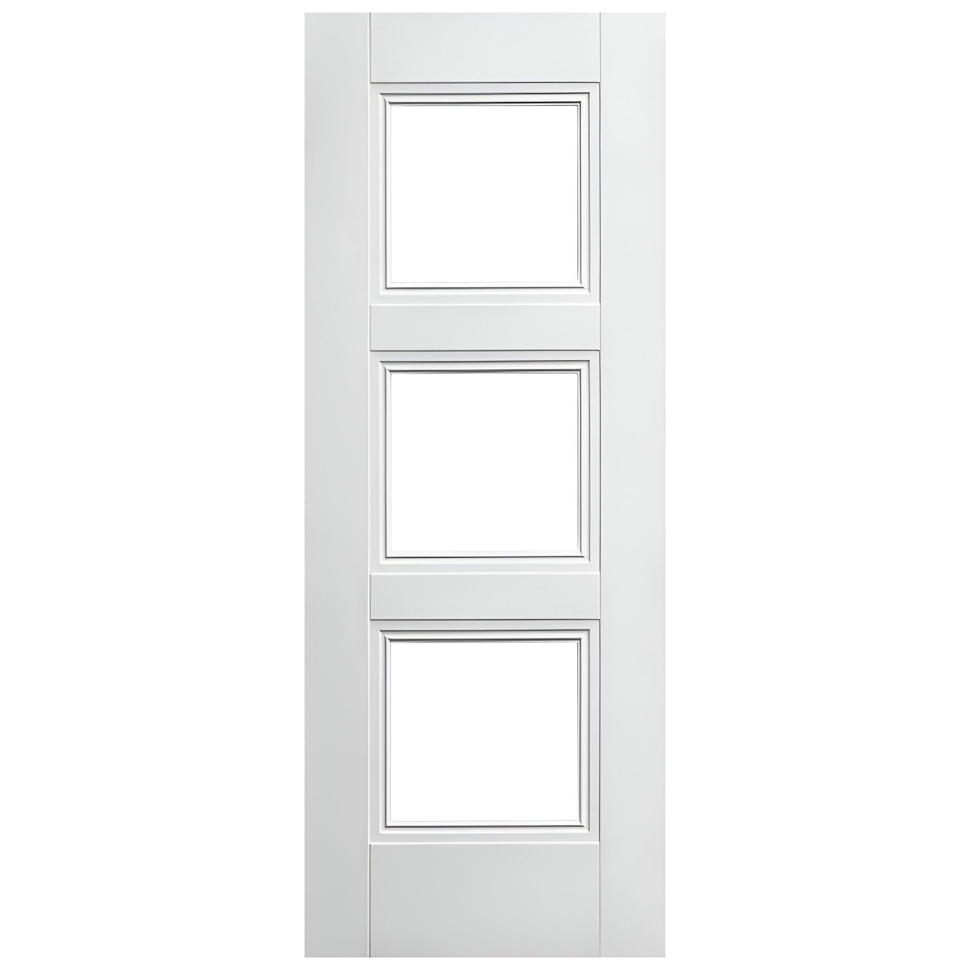 White Internal Primed Elegance Ripley 3 Light Clear Glass Made-to-Measure Door (120512)