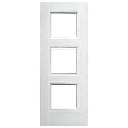 White Internal Primed Elegance Ripley 3 Light Clear Glass Made-to-Measure Door (120512)