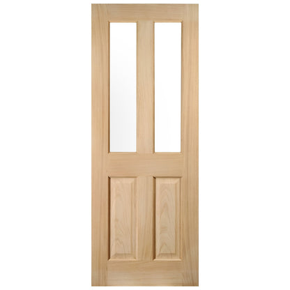 White Oak Internal Unfinished Oregon 4 Light Unglazed FD30 Fire Door (121800)