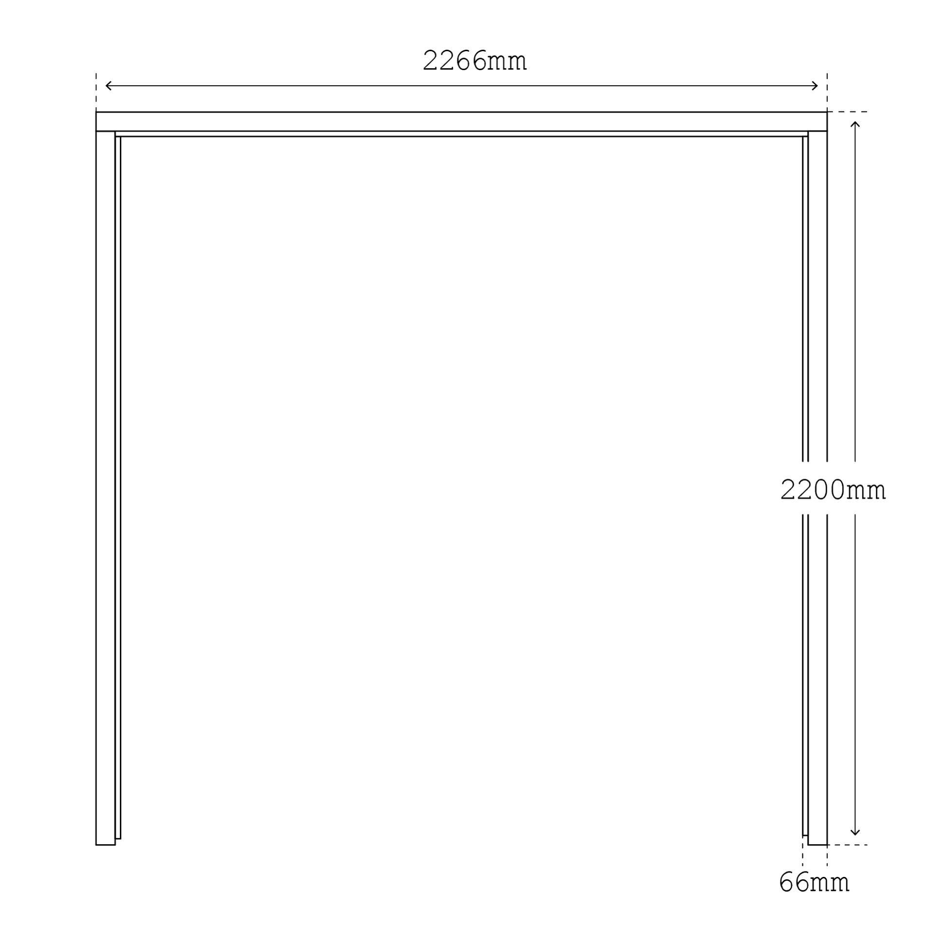 Redwood External Unfinished Solid Framed, Ledged & Braced Garage Door & Frame Set (119211)