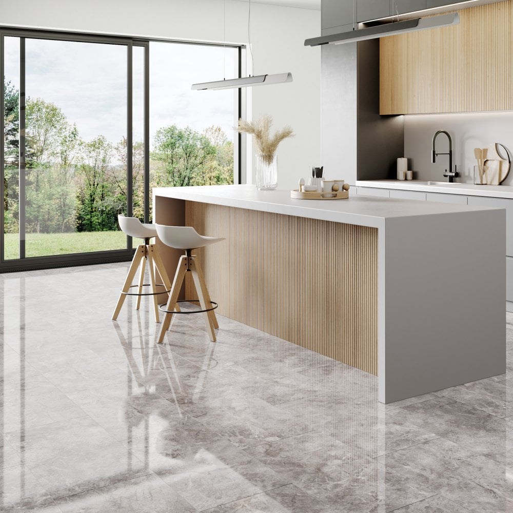 Agios Cinzento Lustre 8mm High Gloss Laminate