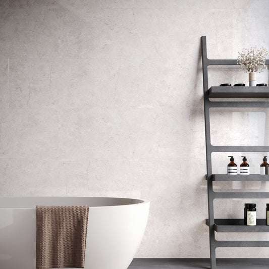 Toscano Chiaro - Lustre Stone 800 x 400mm Waterproof Wall Panelling (122541)