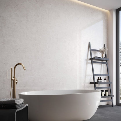 Toscano Chiaro - Lustre Stone 800 x 400mm Waterproof Wall Panelling (122541)