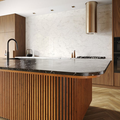 Carrara Marble - Lustre Stone 800 x 400mm Waterproof Wall Panelling (122540)