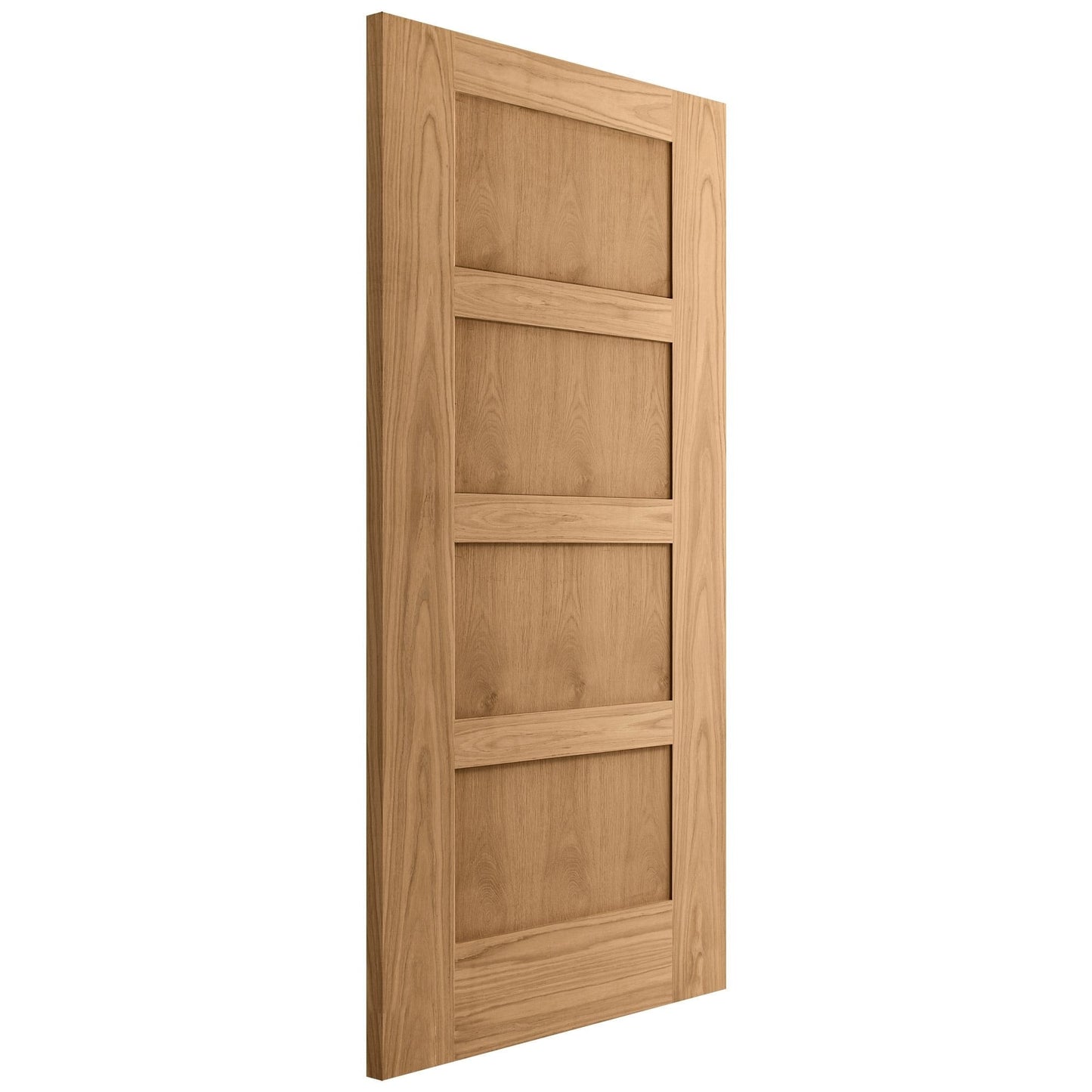 Oak Internal Unfinished Shaker 4 Panel Barn Door (121712)