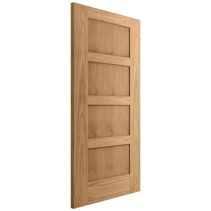 Oak Internal Unfinished Shaker 4 Panel Barn Door (121712)