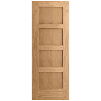 Oak Internal Unfinished Shaker 4 Panel Barn Door (121712)