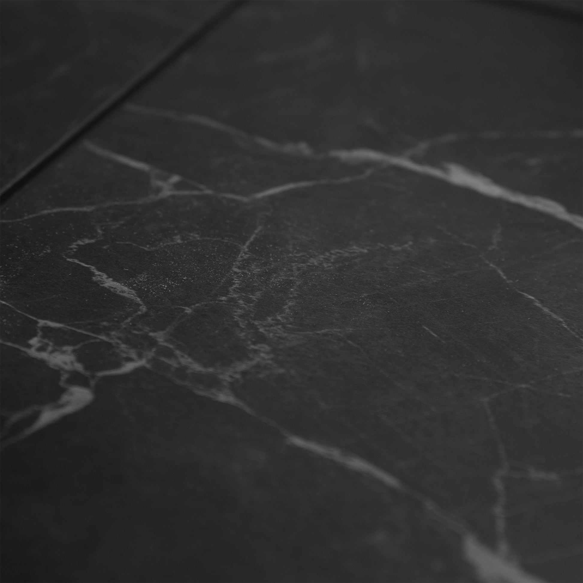 Black Gloss Marble - Luxe Vision Pre-Grouted 5.5mm Stone Embossed UV Coated Rigid Core Vinyl Flooring (123036)
