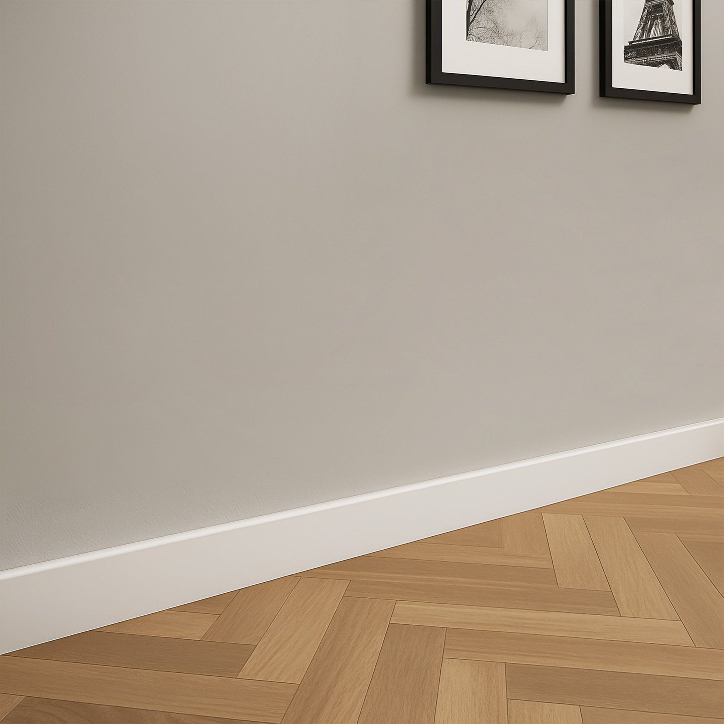 White - 2.4m Painted Medium Base Moulding (120104)