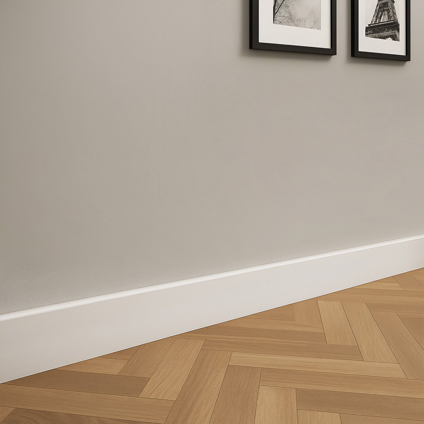 White - 2.4m Painted Large Base Moulding (120105)