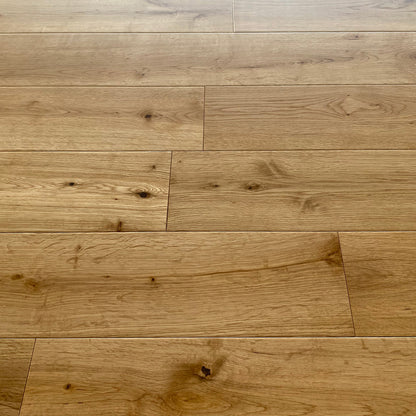 Natural Oak - 18mm UV Lacquered Solid Real Wood Flooring (LIBSO18x150NAT)