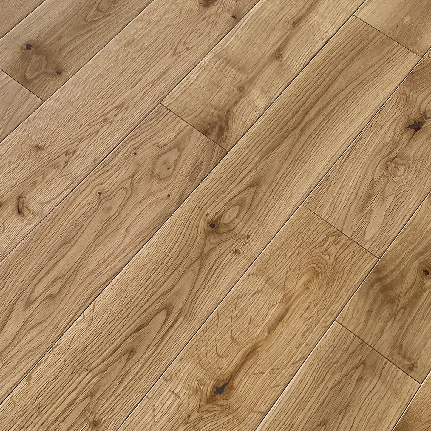 Natural Oak - 18mm UV Lacquered Solid Real Wood Flooring (LIBSO18x90)