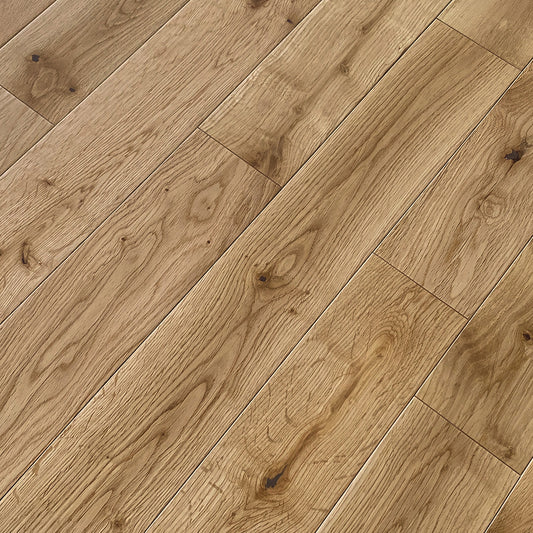 Natural Oak - 18mm UV Lacquered Solid Real Wood Flooring (LIBSO18x90)