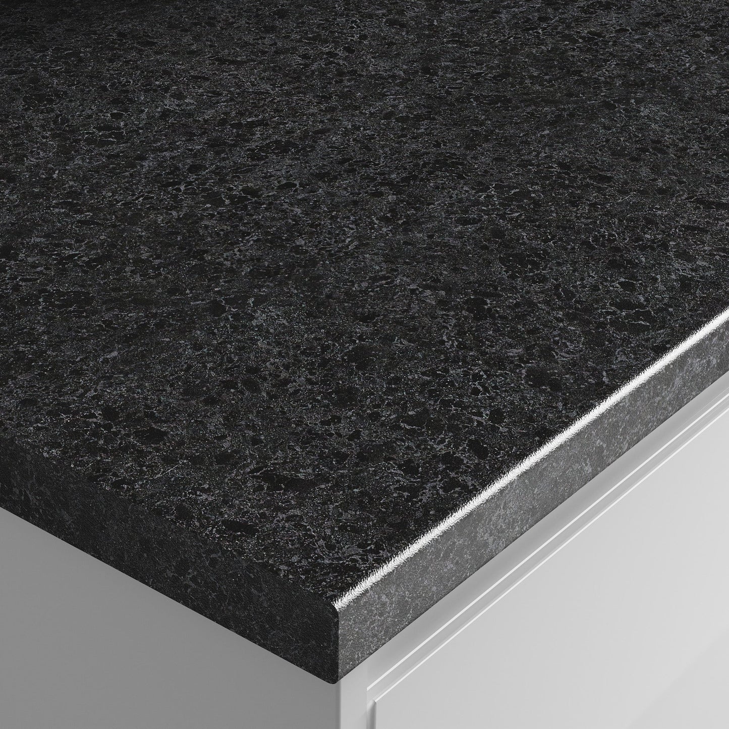Midnight Granite - Rounded Edge Laminate Worktop 3000mm x 600mm x 38mm