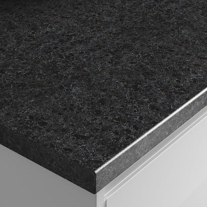 Midnight Granite - Rounded Edge Laminate Worktop 3000mm x 600mm x 38mm