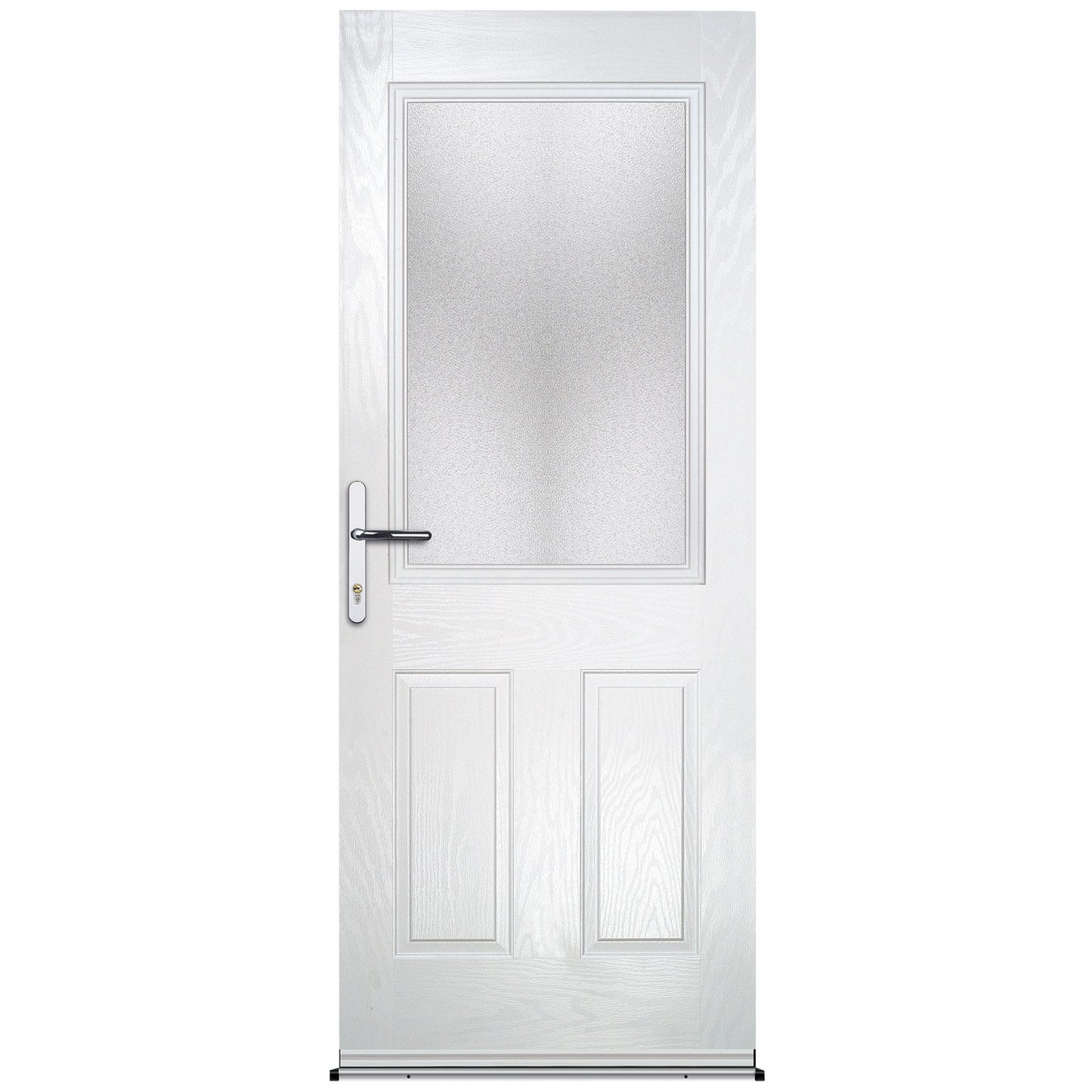 Eaton White Pre-Hung Obscure Glass Composite Front Door Set