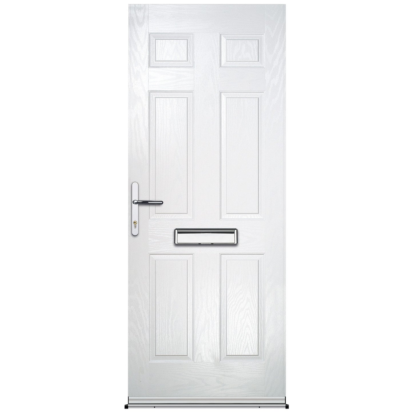 Aden White Pre-Hung Composite Front Door Set