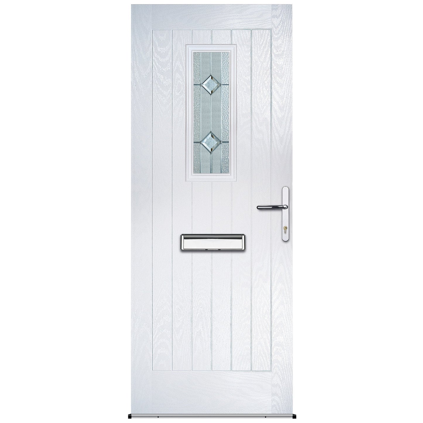 Goswell Chartwell Green Pre-Hung Venice Glass Composite Front Door Set