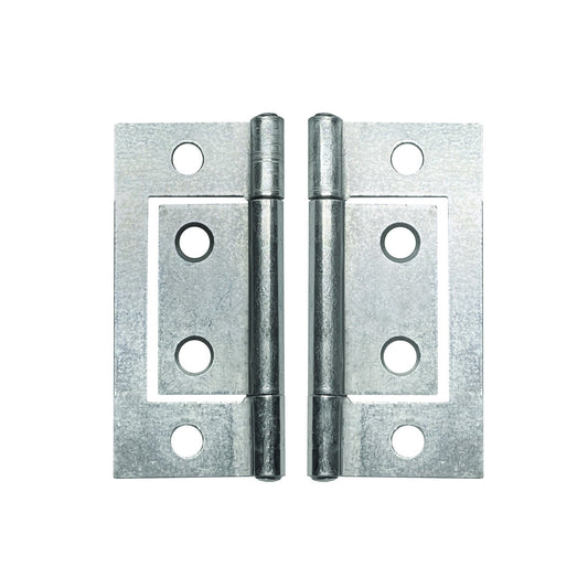 50mm Flush Hinge Pair - Zinc Plated