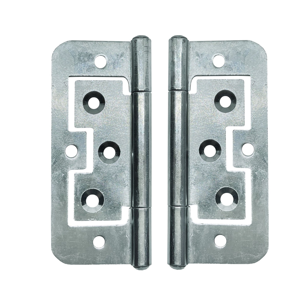 75mm Flush Hinge Pair - Zinc Plated