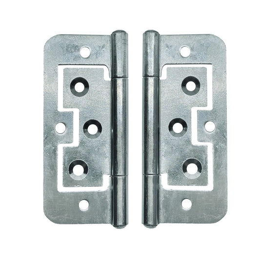 75mm Flush Hinge Pair - Zinc Plated