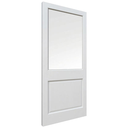 External White Primed 2XG Clear Double Glazed Door (LOL2XGWP)