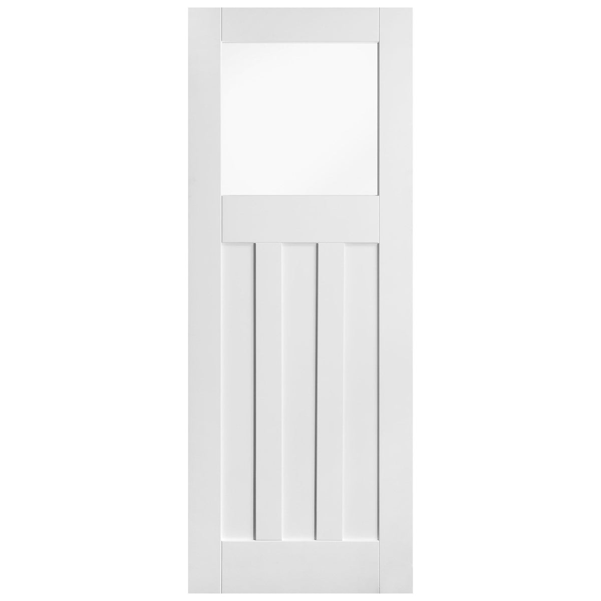White Internal Primed 1930's DX 1 Light Clear Glass Door (85811)