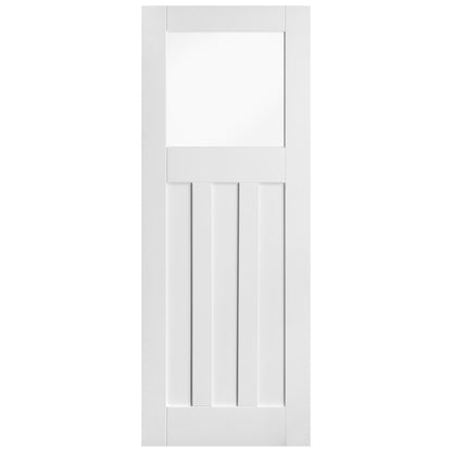 White Internal Primed 1930's DX 1 Light Clear Glass Door (85811)