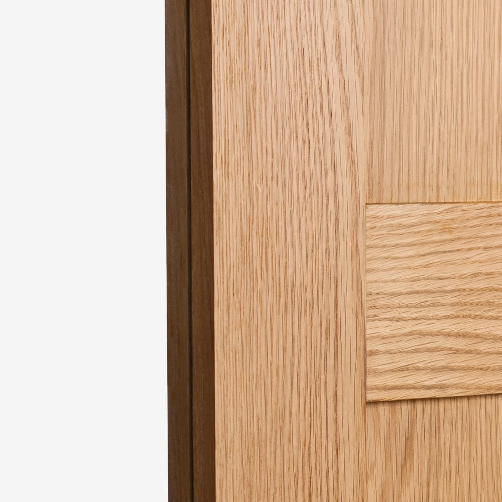 Oak Internal Fully Finished Stamford 4 Panel 1 Light Clear Glass Door (108075)