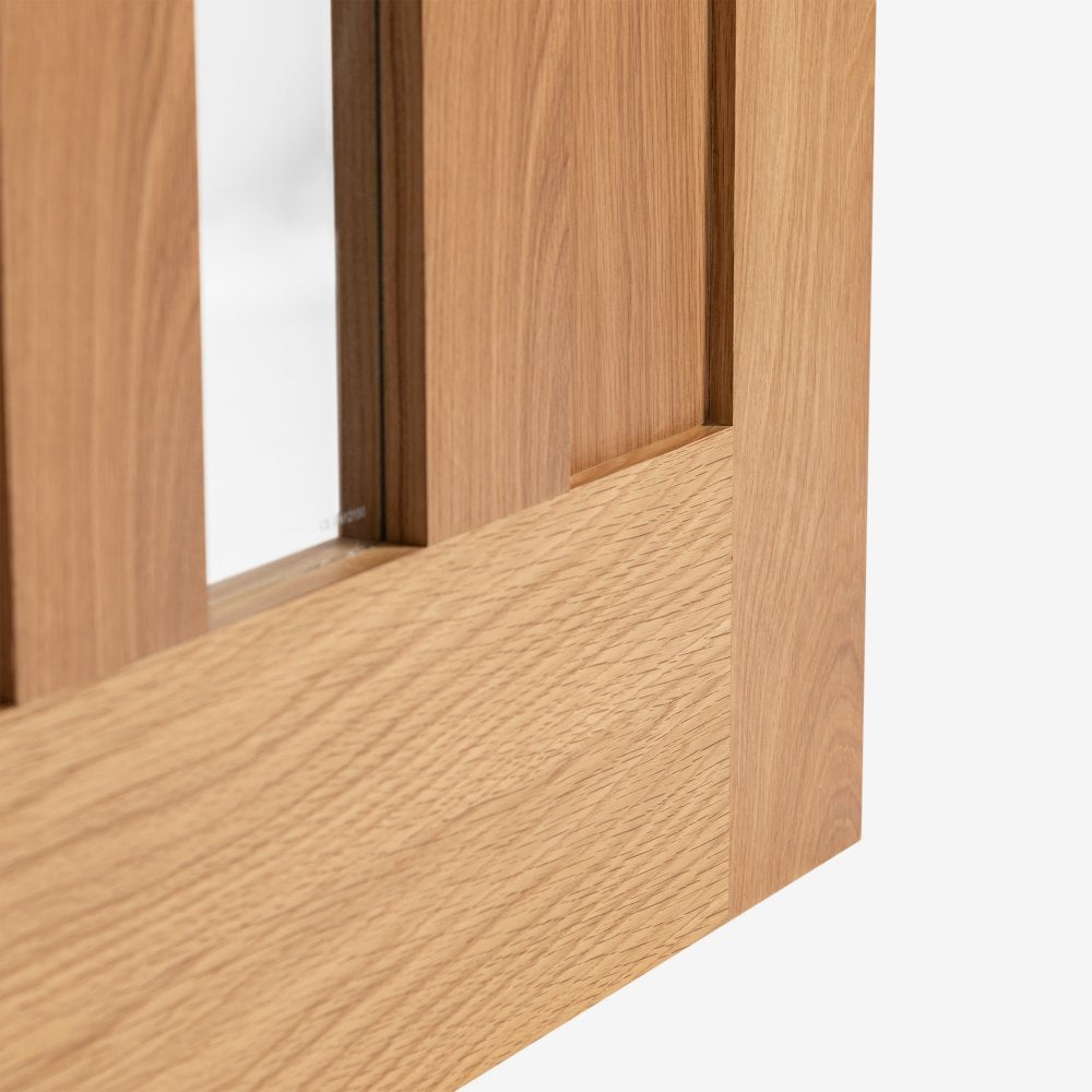 Oak Internal Fully Finished Stamford 4 Panel 1 Light Clear Glass Door (108075)