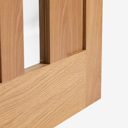 Oak Internal Fully Finished Stamford 4 Panel 1 Light Clear Glass Door (108075)