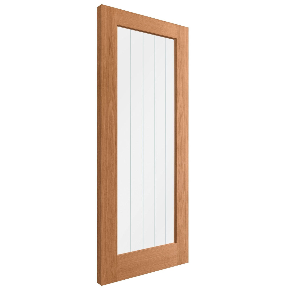Oak Internal Fully Finished Farley 1 Light Obscure Lined Clear Glass Door (108310)