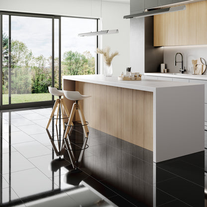 Black - Lustre 6mm High Gloss Rigid Core LVT Flooring