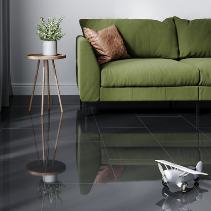 Black - Lustre 6mm High Gloss Rigid Core LVT Flooring