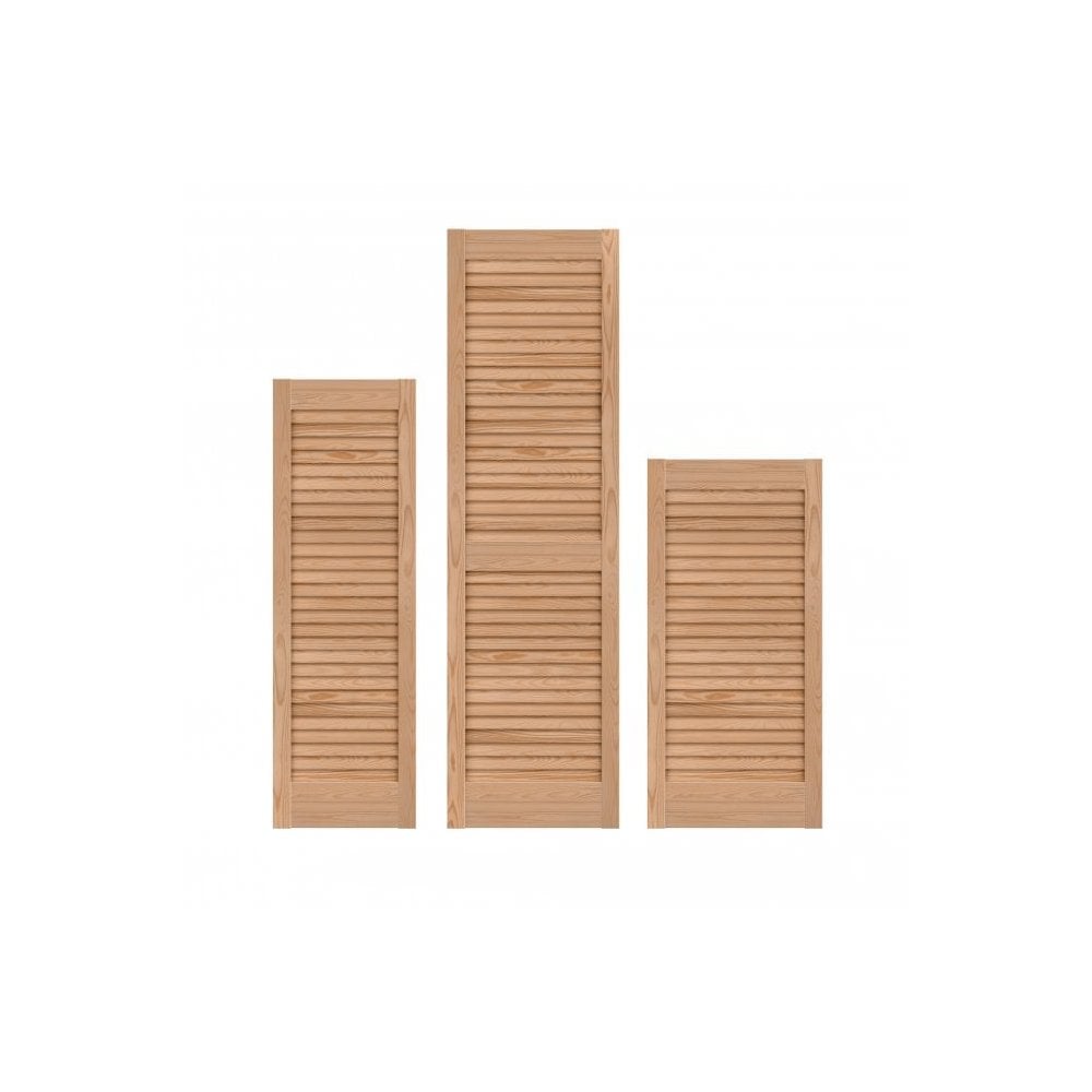 28mm Clear Pine Open Louvre Door