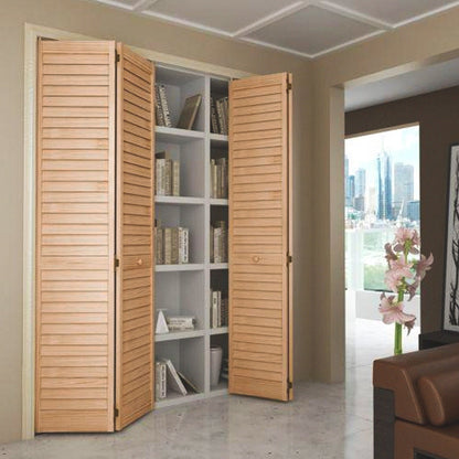 28mm Clear Pine Open Louvre Door