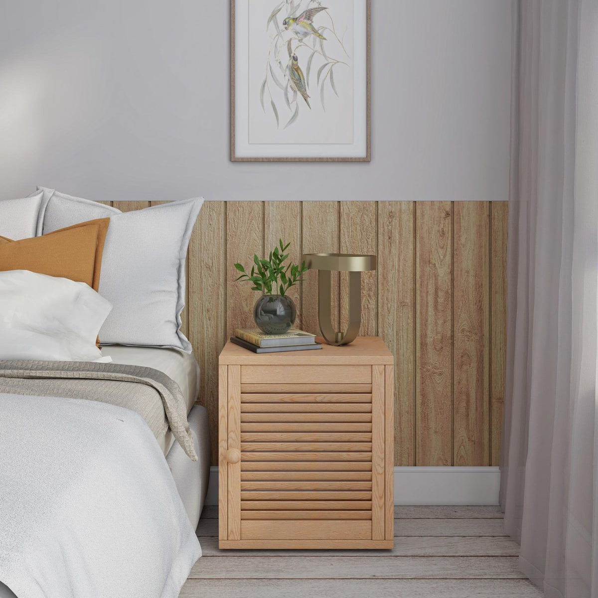 28mm Clear Pine Open Louvre Door
