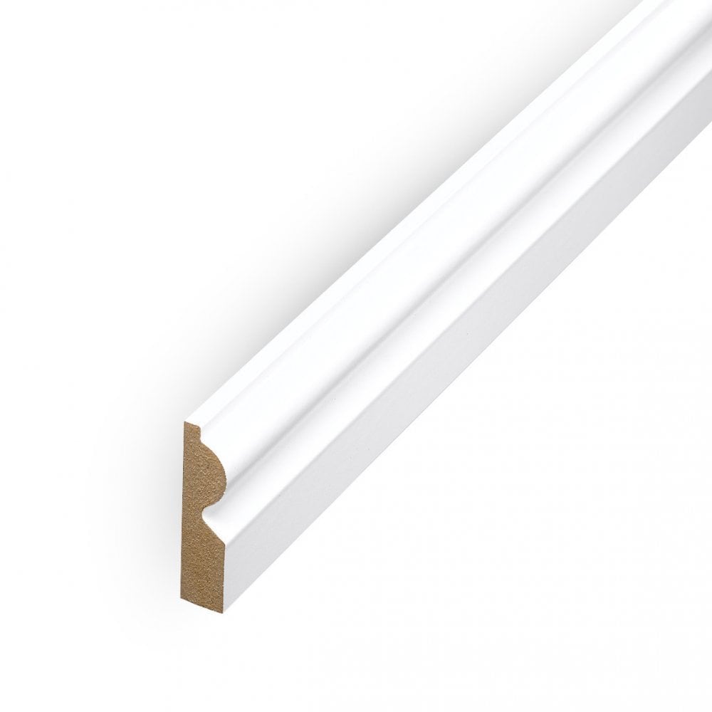 White - 2.4m Torus Laminate Skirting Board (84888)