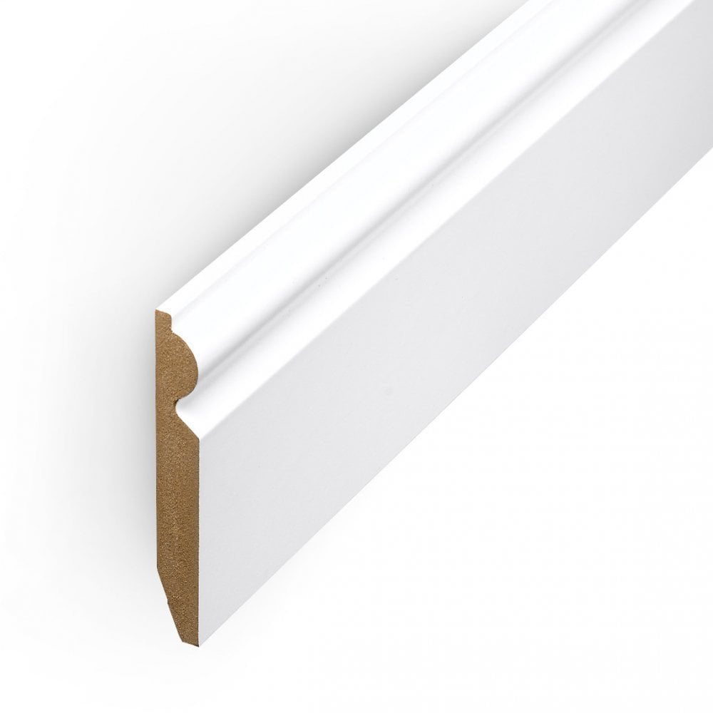 White - 2.4m Torus Laminate Skirting Board (84888)