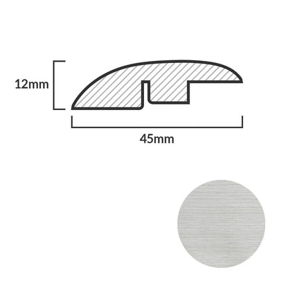 Off-White - 1m Laminate Adapting Door Profile (84914)