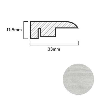 Off-White - 1m Laminate End Door Profile (84916)