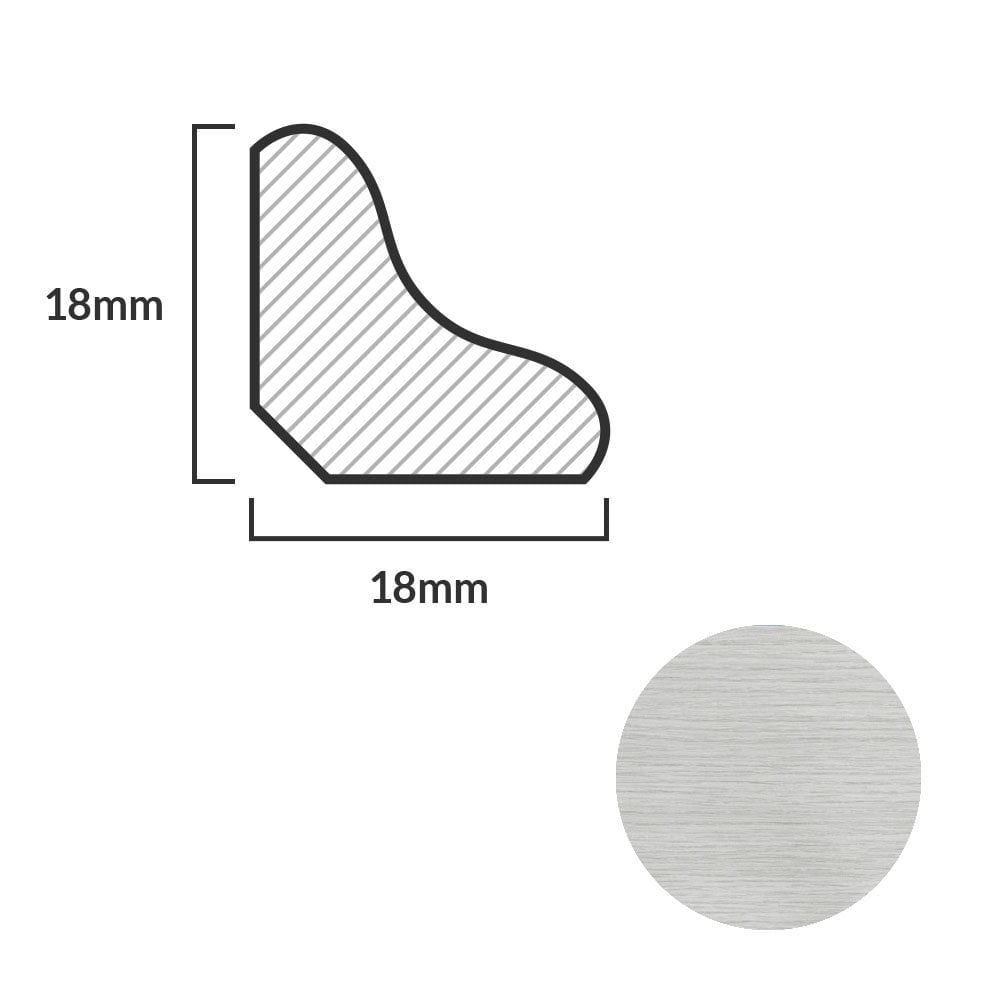 Off-White - 2.4m Laminate Scotia Beading (84917)