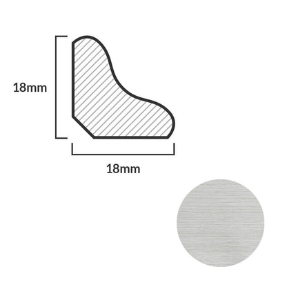 Off-White - 2.4m Laminate Scotia Beading (84917)