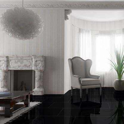 Black - Lustre Stone 8mm High Gloss Laminate Flooring (89999)