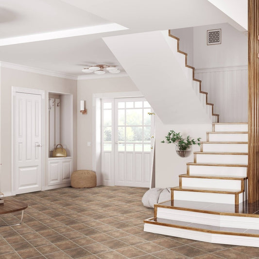 Light Stone - Valm 1.5mm Self-Adhesive Vinyl Tile Flooring (108582)