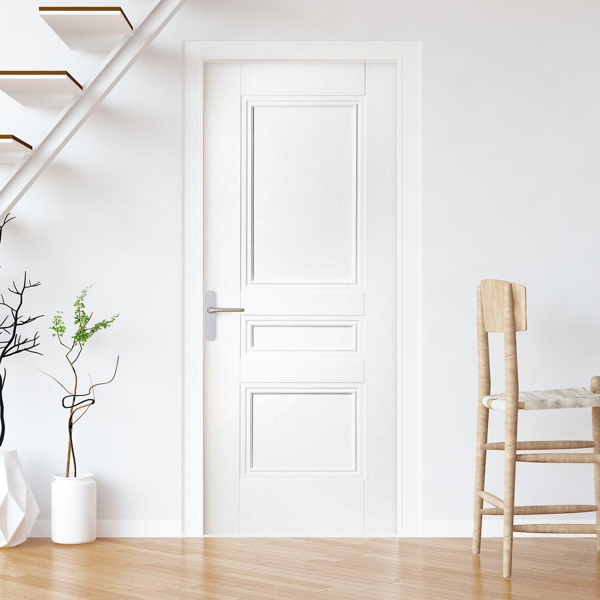 Internal Primed Elegance Henley 3 Panel Door