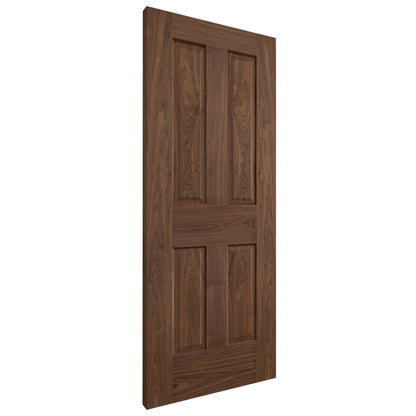 Internal Walnut  Fully Finished 4 Panel Victorian Door (117102)